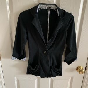 Wet Seal Black Button Up Blazer Size Small
